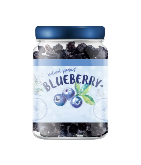 dried fruit blueberries in a jar